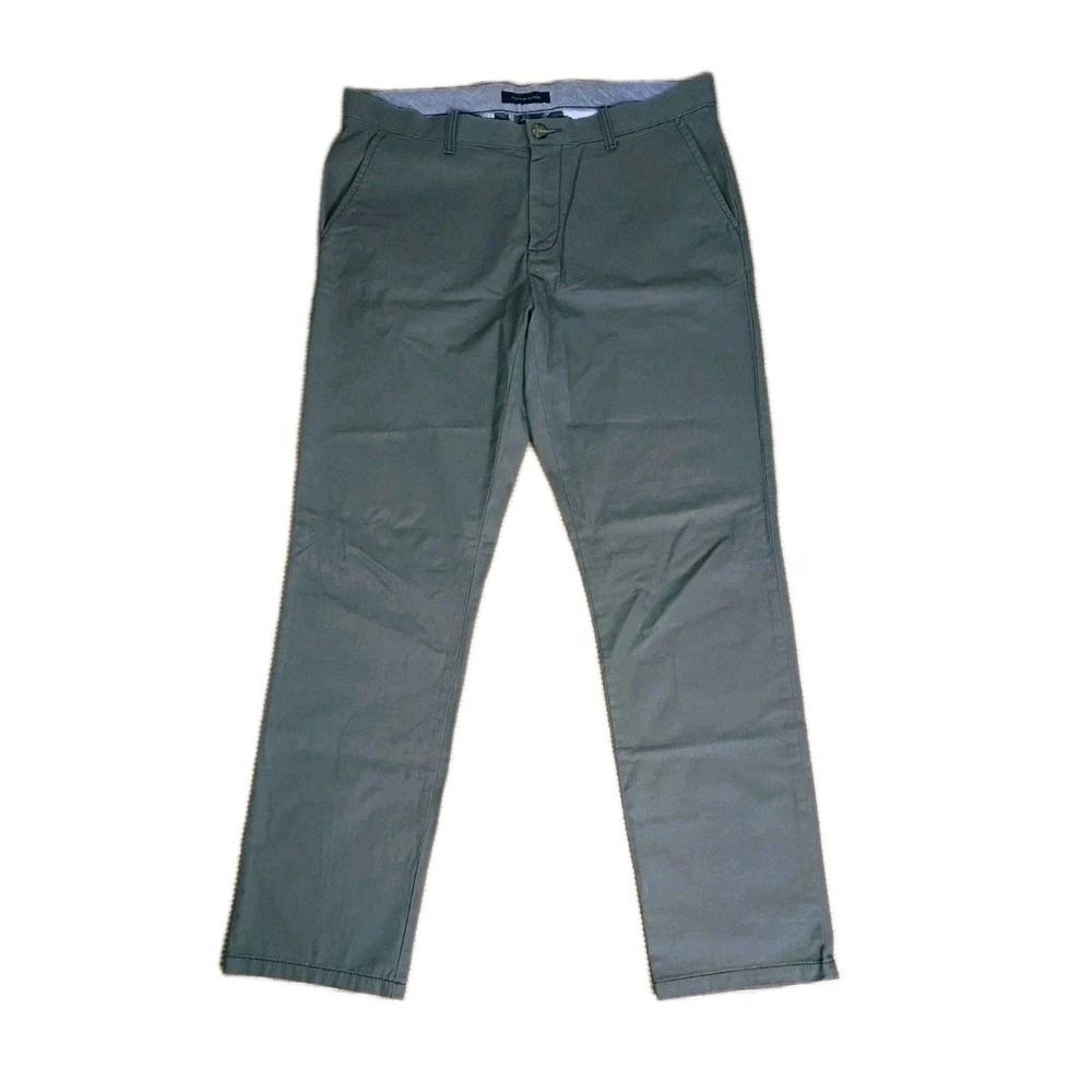 Tommy Hilfiger Green Pants 36/34‎ Mens Straight Leg Casual Cotton Pants